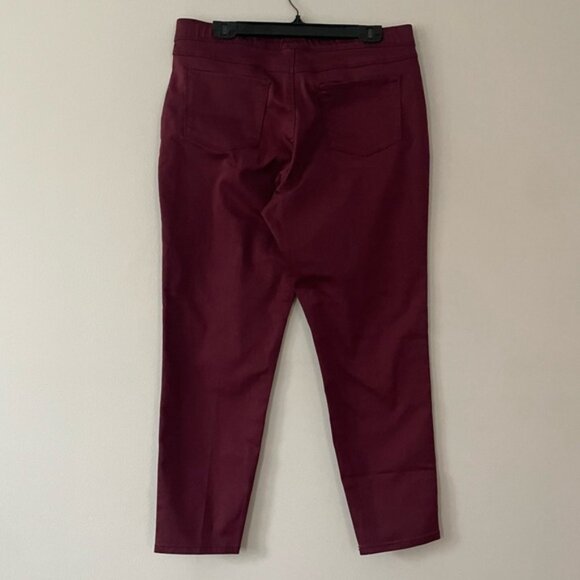 New Bellina Burgundy Stretch Pull On Skinny Jeans Jeggings Size 14 bin 4F - Picture 4 of 5